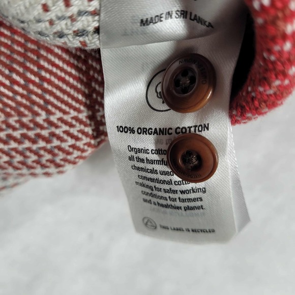 Outerknown Blanket Shirt Men's XL Red White Blue Plaid Flannel Heavy NWT - Picture 7 of 9